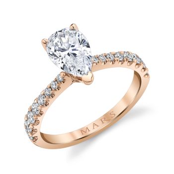 Mars Princess Engagement Ring 14K Rose Gold 27557PS