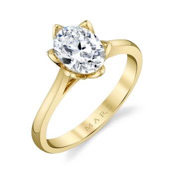 Mars Oval Engagement Ring 14K Yellow Gold 27233
