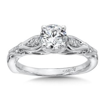 Caro74 Engagement Ring 14K White Gold / Platinum CR551W