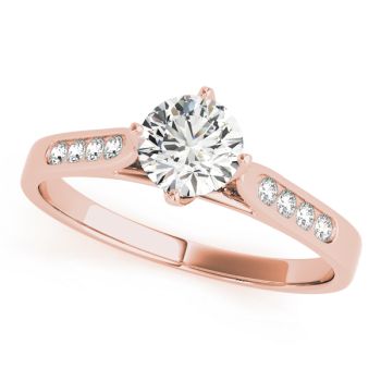 Engagement Ring 18K Rose Gold Channel Set 50001-E