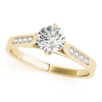 Engagement Ring 18K Yellow Gold Channel Set 50001-E