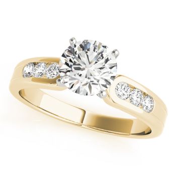 Engagement Ring 18K Yellow Gold Channel Set 50002-E