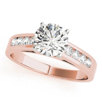 Engagement Ring 18K Rose Gold Channel Set 50005-E
