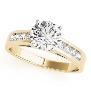 Engagement Ring 18K Yellow Gold Channel Set 50005-E