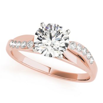 Engagement Ring 18K Rose Gold Bypass 50010-E
