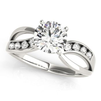 Engagement Ring 18K White Gold Bypass 50013-E