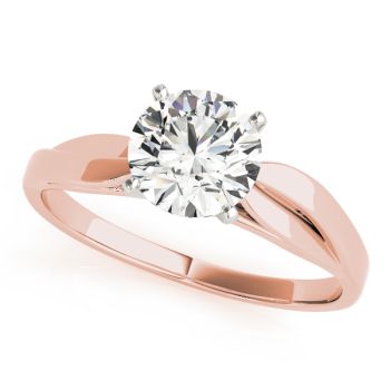 Engagement Ring 18K Rose Gold Solitaires 50025-E