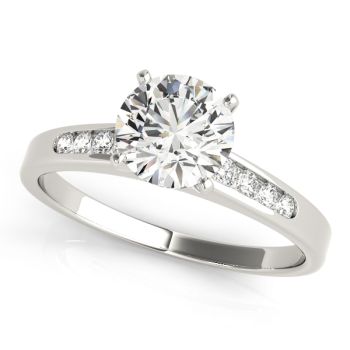 Engagement Ring Platinum Channel Set 50026-E