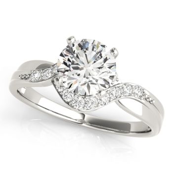 Engagement Ring 18K White Gold Bypass 50028-E