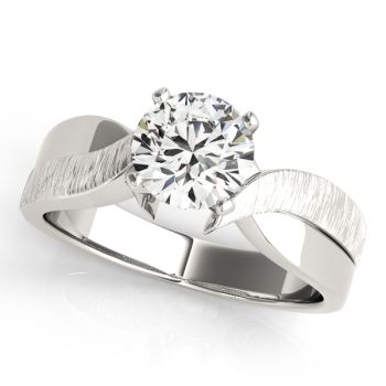 Engagement Ring 18K White Gold Solitaires 50040-E