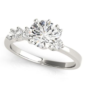 Engagement Ring 14K White Gold Bypass 50058-E
