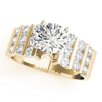 Engagement Ring 18K Yellow Gold MultiRow 50059-E