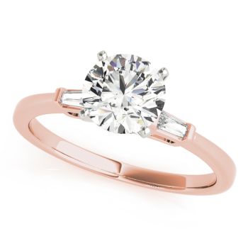 Engagement Ring 18K Rose Gold 3 Stone 50074-E