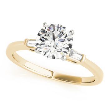 Engagement Ring 18K Yellow Gold 3 Stone 50074-E