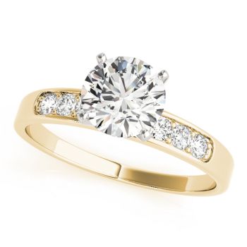 Engagement Ring 18K Yellow Gold Channel Set 50076-E