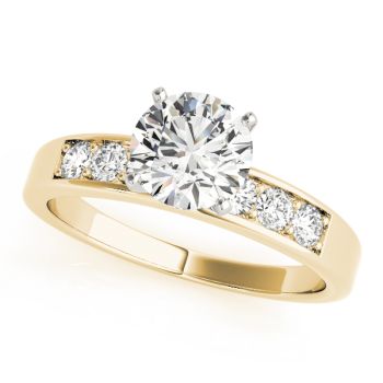 Engagement Ring 18K Yellow Gold Channel Set 50077-E