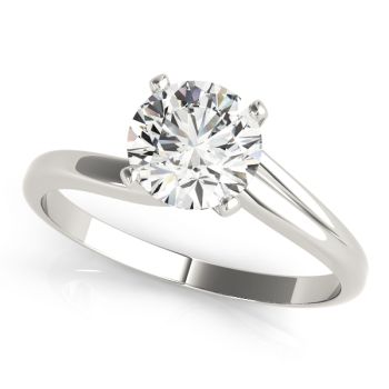 Engagement Ring 14K White Gold Solitaires 50078-E