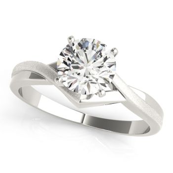 Engagement Ring 14K White Gold Solitaires 50083-E