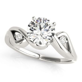 Engagement Ring 14K White Gold Bypass 50085-E