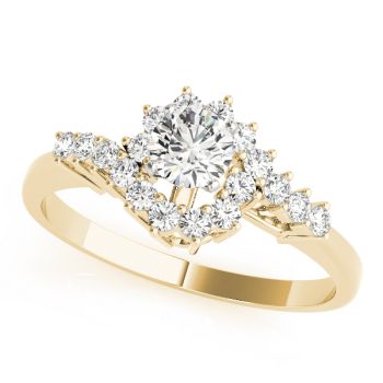 Engagement Ring 18K Yellow Gold Bypass 50088-E