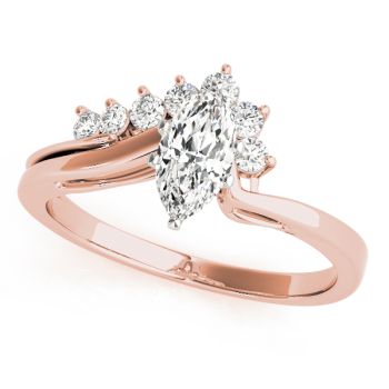 Engagement Ring 18K Rose Gold Bypass 50097-E