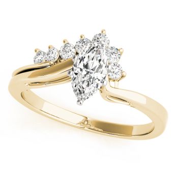 Engagement Ring 18K Yellow Gold Bypass 50097-E