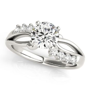 Engagement Ring 14K White Gold Bypass 50102-E