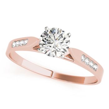 Engagement Ring 18K Rose Gold Channel Set 50120-E