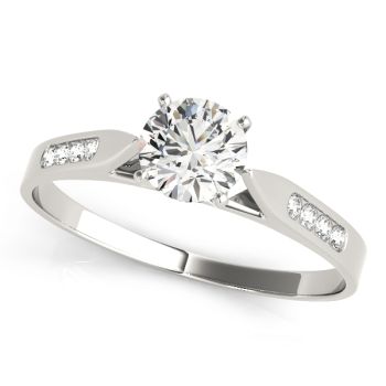 Engagement Ring 14K White Gold Channel Set 50120-E