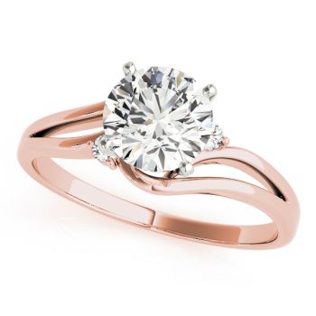 Engagement Ring 18K Rose Gold Solitaires 50132-E