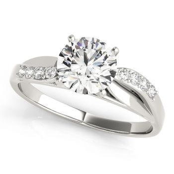 Engagement Ring 18K White Gold Bypass 50139-E