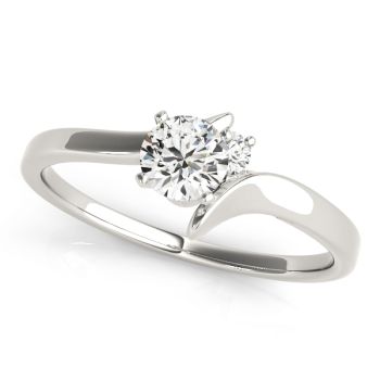 Engagement Ring 14K White Gold Bypass 50192-E