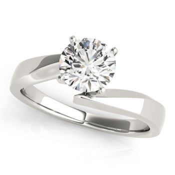 Engagement Ring 14K White Gold Solitaires 50205-E