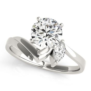 Engagement Ring 14K White Gold Bypass 50221-E