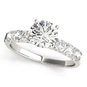 Engagement Ring 14K White Gold Prong Set 50261-E