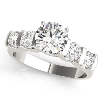 Engagement Ring 14K White Gold Prong Set 50267-E