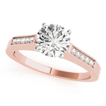 Engagement Ring 14K Rose Gold Channel Set 50270-E