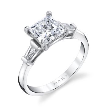 Mars Princess Engagement Ring 14K White Gold 27398