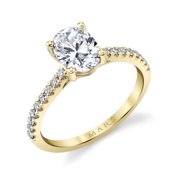 Mars Oval Engagement Ring 14K Yellow Gold 27555OV
