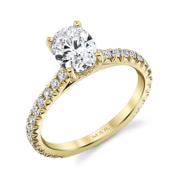 Mars Oval Engagement Ring 14K Yellow Gold 27554OV