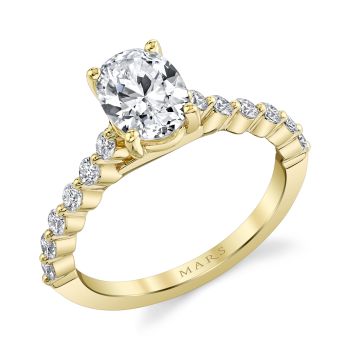 Mars Oval Engagement Ring 14K Yellow Gold 27556OV