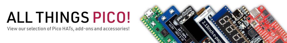 All things Raspberry Pi Pico - View our selection of Pico HATs, add-ons and accessories